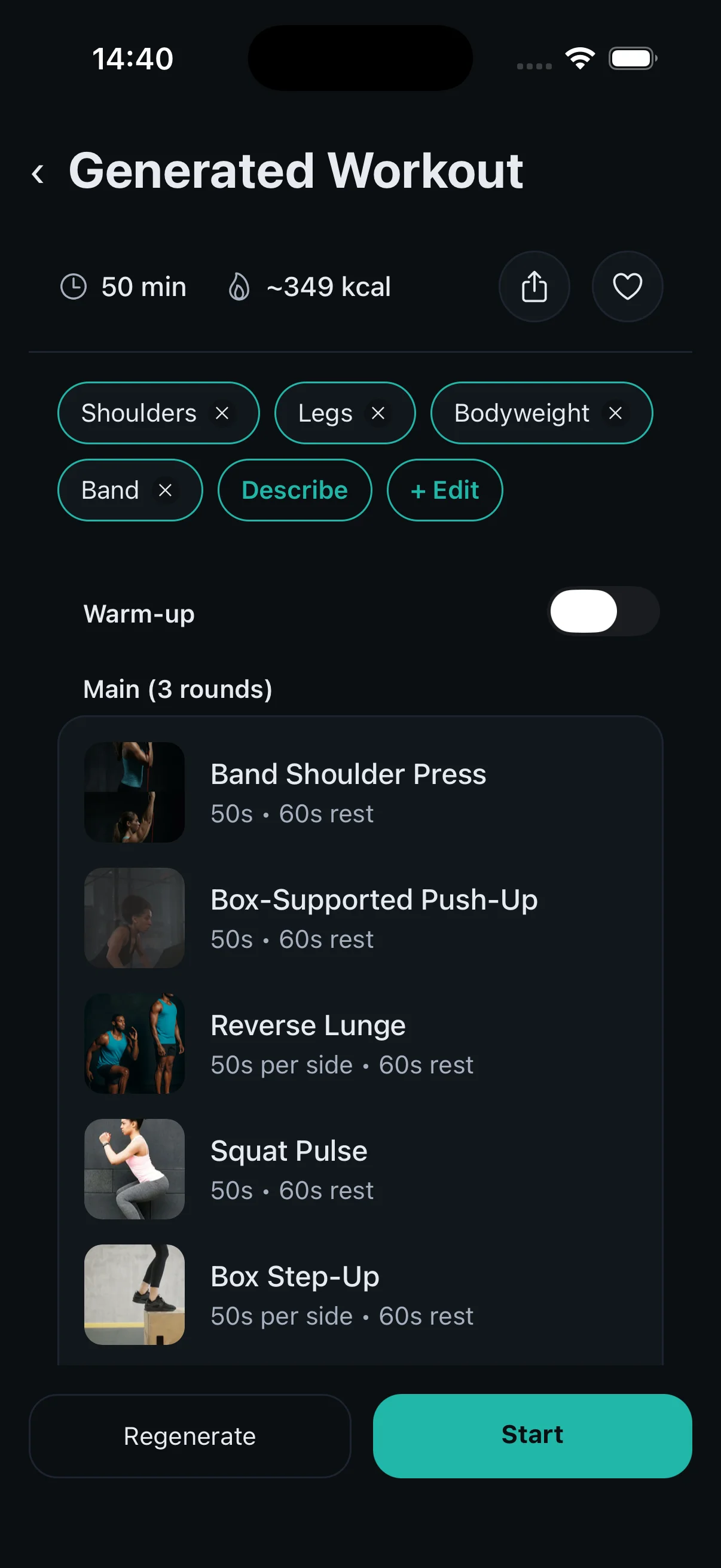 Fitness Gen workout details